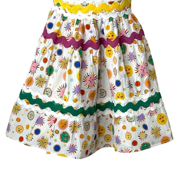 CeliaB Suhail Dress Sun Moon Print Astronomy Kitschy Whimsical Colorful size XS - Picture 10 of 16